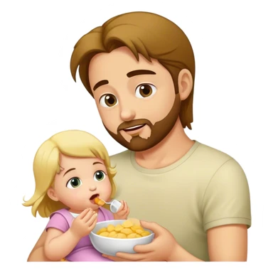 Girl feeding adult man baby  sticker