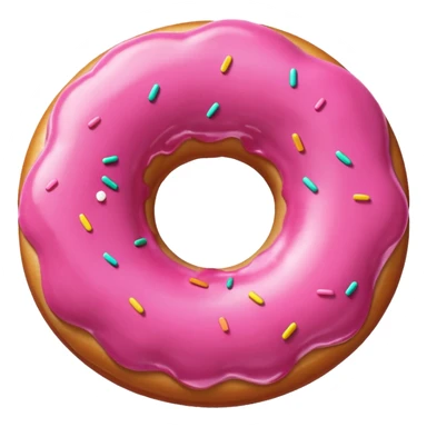 donut rosa liso sem granulado sticker