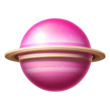 Pink crystallized Saturn  sticker