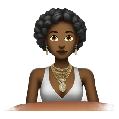 Girl in car with jewelry sticker