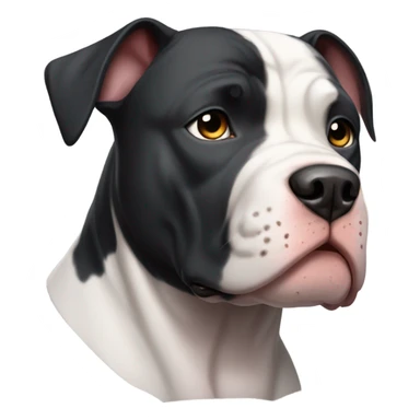 Black and white pitbull sticker