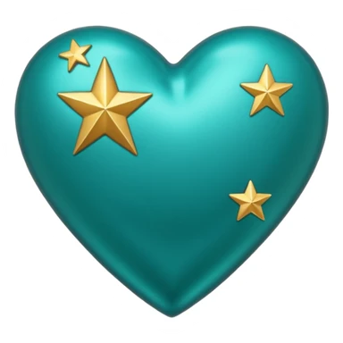 Teal heart with a star and 'you rock'  sticker