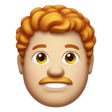 Fat man with red hair sticker