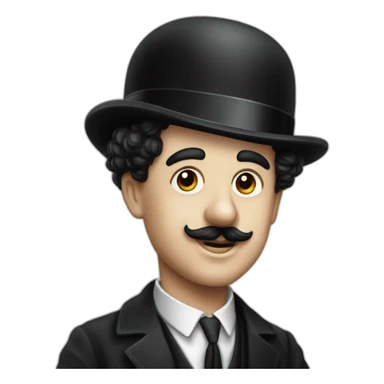 Charlie chaplin with kippa sticker