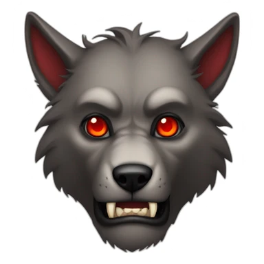 Werewolf with red eyes sticker