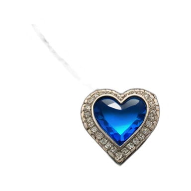 Blue Ocean heart necklace from titanic sticker
