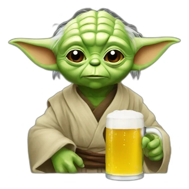 Yoda drink an beer sticker