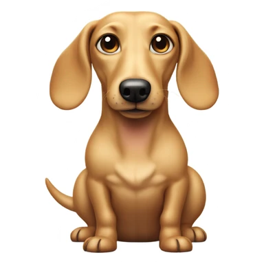 Cream wiener dog with eerily human like features sticker