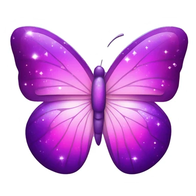 Purple-Shiny-Gem-Crystal-Glitter-Nebula-Gradient-Sparkle-Stars-Glossy-Butterfly sticker