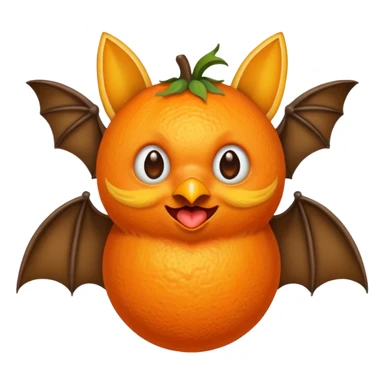 bat holding fruit sticker