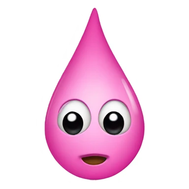 pink tear drop sticker