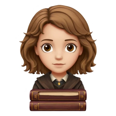 Hermione Granger with A stack of old books sticker