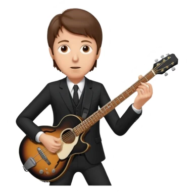 Paul McCartney playing guitar black suit sticker
