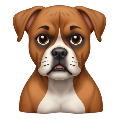 boxer dog with tattoo sticker