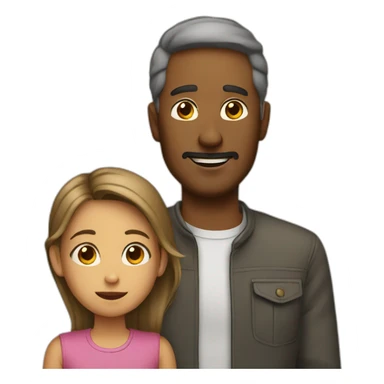 father and daughter  sticker