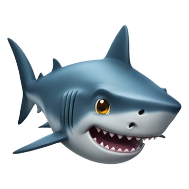 Shark with star eyes sticker