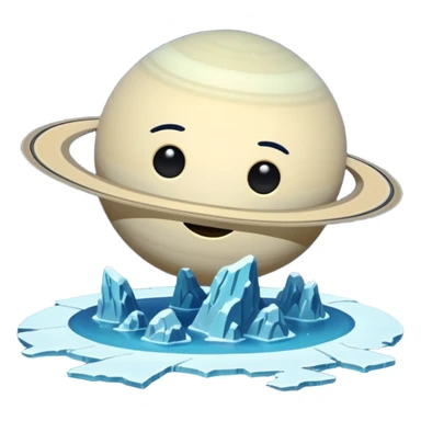 Saturn with 2nd largest moon sticker