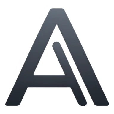 Font setting icon with letter a sticker