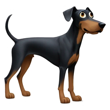 Coraline with a Doberman sticker