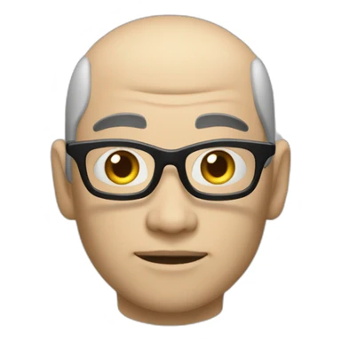 一个戴着黑框眼镜留着短头发的男孩 sticker