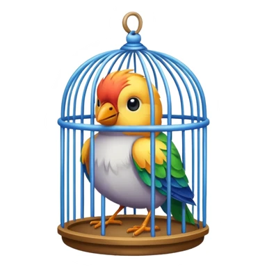 bird in cage sticker