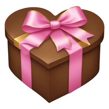 box of chocolates pink heart sticker