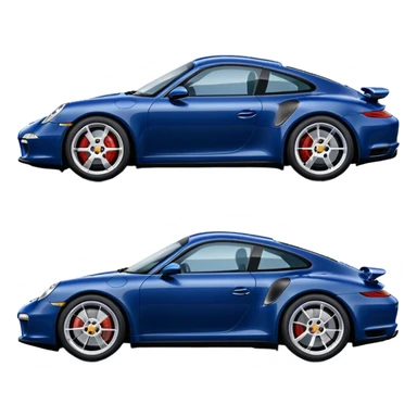 dark blue Porsche 911 sticker