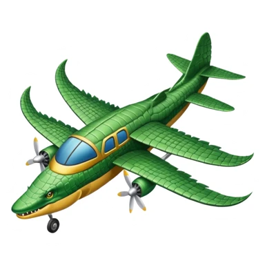 airplane that’s half plains and half crocodile  sticker