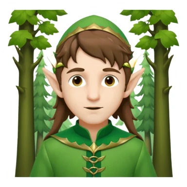 man with elf ears, wearing a green outfit sticker