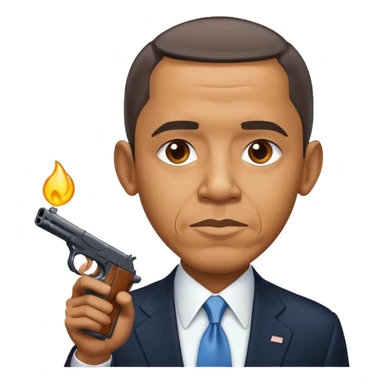 Obama shooting up sticker