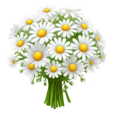 daisy and babies breath bouquet  sticker