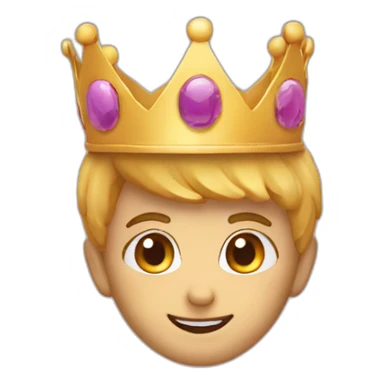 Chat avec une couronne sticker