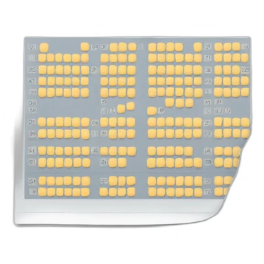 calendar 28 number sticker