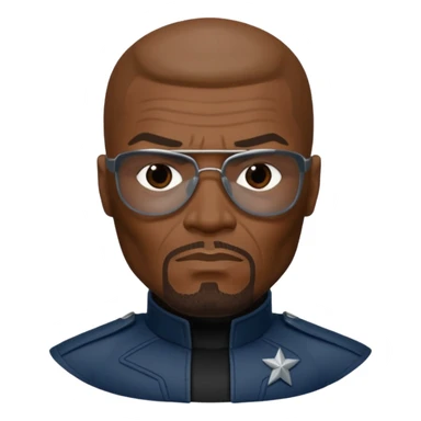 nick fury marvel movies character face only memoji sticker