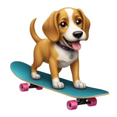 dog on a skateboard  sticker