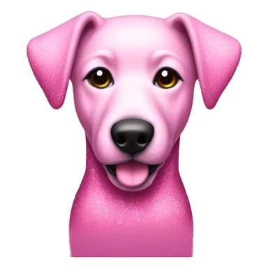 Pink glitter dog sticker