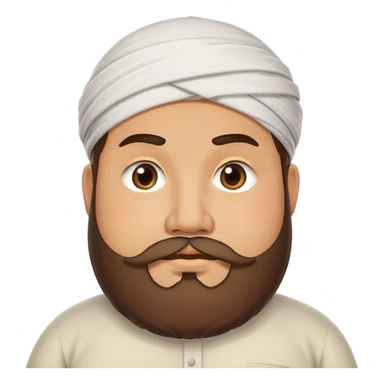 muslim chubby man with beard sticker