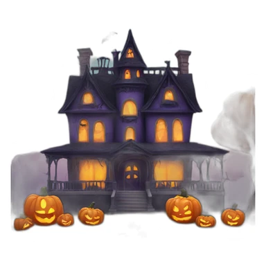 cute halloween mansion sticker