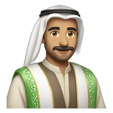 a handsome man from saudi arabia sticker
