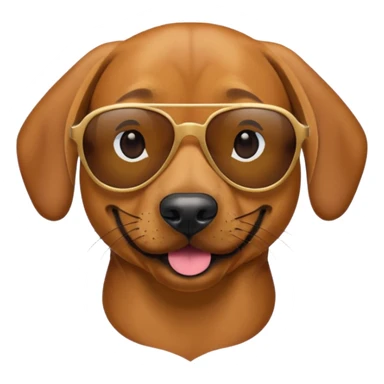 rhodesian ridgeback with sunglasses, emoji style sticker