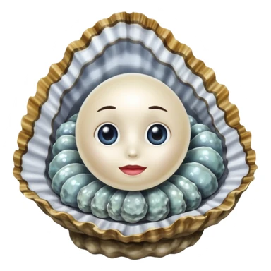 pearl in oyster sticker