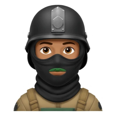 
Iraqi man soldier in helmet and balaclava sticker