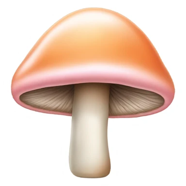 Mushroom with a peach colored shaft and a light pink colored cap sticker