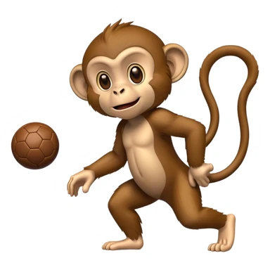 Monkey playing football  sticker