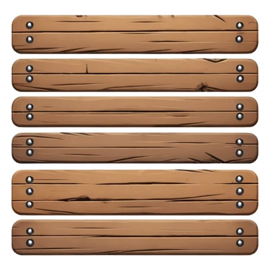 carpenter Wooden plank with nails sticker