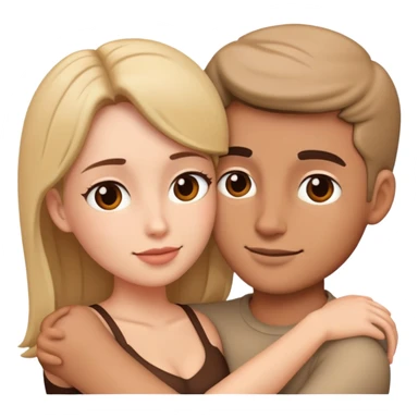 dos novios abrazándose  sticker