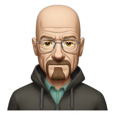 Walter White wearing a Batman suit, no mask, no cowl sticker