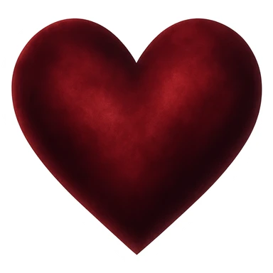 heart with a soft velvet gradient sticker