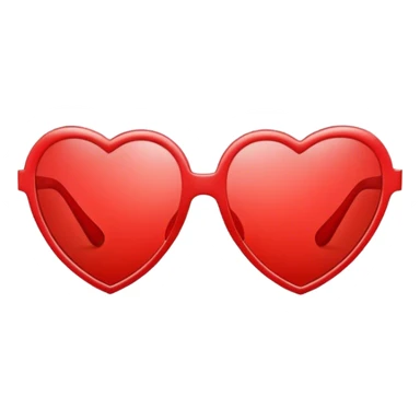 red heart shaped sunglasses  sticker