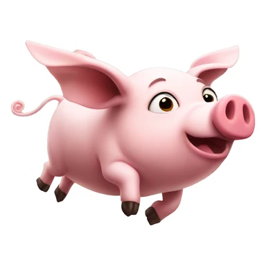 Pig flying in the sky sticker